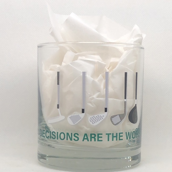 Golf Whiskey Glass Cocktail Old Fashioned 🥃 Great Unique Golf Gifts For Men NWT - Picture 1 of 5